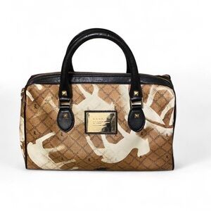 L.A.M.B. Brown and Black Patterned Satchel